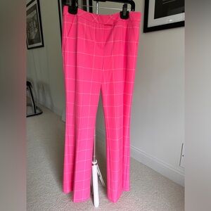 Trina Turk Ponk Wide Leg pants with white pinstripes